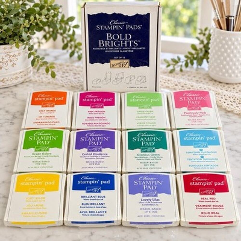 Stampin’ Up Bold Brights Classic Stampin’ Pads Set of 12 Sealed